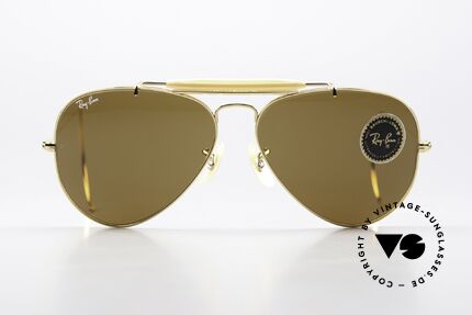 Ray Ban Outdoorsman Rare 58mm Frame Size, Classic Metals Outdoorsman, Arista B-15, 58/14, Made for Men and Women