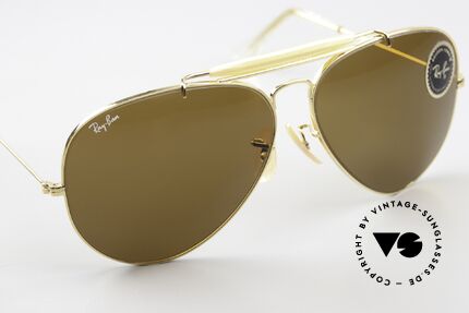 Ray Ban Outdoorsman II Aviator Classic 62mm Size, high-end brown B15 sun lenses with B&L engraving, Made for Men Ray Ban Outdoorsman II Aviator Classic 62mm Size, high-end brown B15 sun lenses with B&L engraving, Made for Men