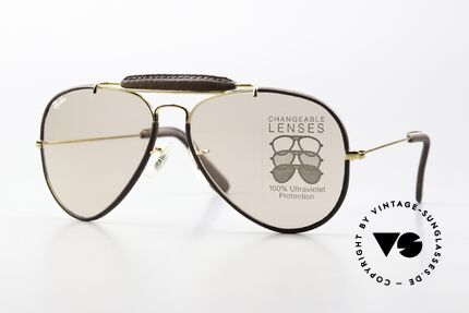 Ray Ban Outdoors Leathers Changeable 58mm Lenses Details