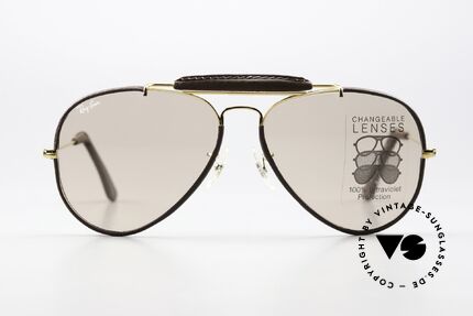 Ray Ban Outdoors Leathers Changeable 58mm Lenses, Leather Edition by Bausch&Lomb, model L9970, Made for Men and Women