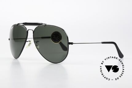 Ray Ban Outdoorsman II G15 Black Chrome Edition, famous pilots sunglasses in size 62/14; L2114, Made for Men