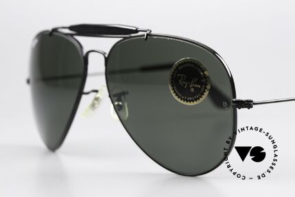 Ray Ban Outdoorsman II G15 Black Chrome Edition, made in the 70's and 80's by Bausch&Lomb, USA, Made for Men