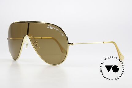 Bausch & Lomb Wings Amber Rose Vintage Shades, very rare designer sunglasses with a single shade, Made for Men and Women