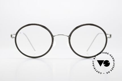 Lindberg Cameron 48 Air Titan Rim Round Frame Women Men, mod. Cameron in size 48-22, temple length 145, col. P10, Made for Men and Women