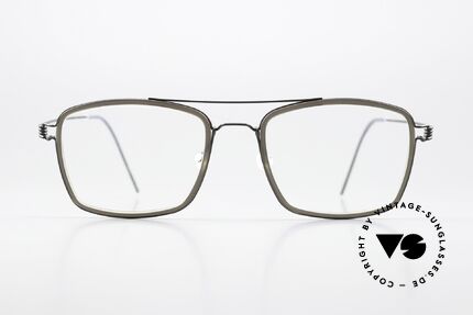 Lindberg Oscar Air Titan Rim Striking Men's Eyeglasses, model Oscar, size 53-20, 145, color U9 grayish / black, Made for Men
