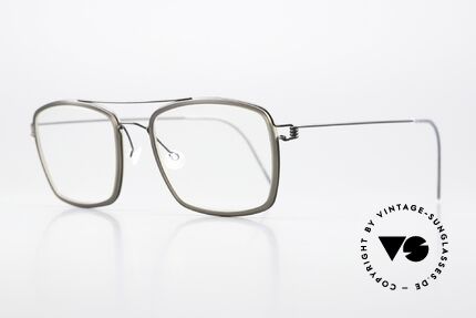 Lindberg Oscar Air Titan Rim Striking Men's Eyeglasses, striking refined Air Titan frame with Acetate inner rim, Made for Men