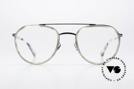 Mykita Jarmo Acetate Inlays In Horn Look, LITE collection with additional acetate rings / inlays, Made for Men and Women