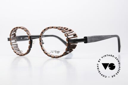 JF Rey New Black Eye-Catching Ladies Specs, color 9200 = "brown / satin black"; absolutely unique, Made for Women