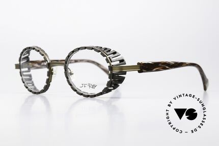 JF Rey New Black Eye-Catcher Ladies Specs, color 4343 = "khaki / new black"; absolutely unique, Made for Women