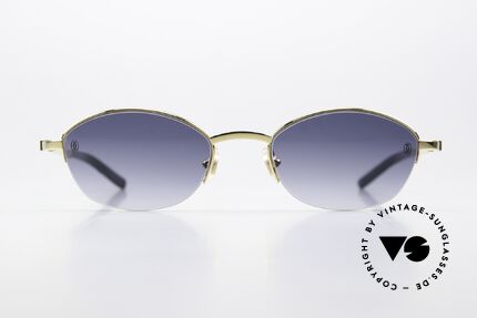 Cartier Anakie Jewelry Collection Glasses, 22kt gold-plated frame with 2 real sapphires, Made for Women