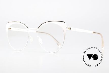 Mykita Tata Cateye Butterfly Eyewear, feminine color 283 = champagne (pale pink) and gold, Made for Women