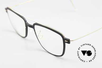 Lindberg 6546 NOW Dull Black And Matt Gold, high quality composite material & titanium temples, Made for Men