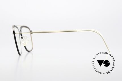 Lindberg 6546 NOW Dull Black And Matt Gold, can already be described as 'vintage Lindberg' frame, Made for Men