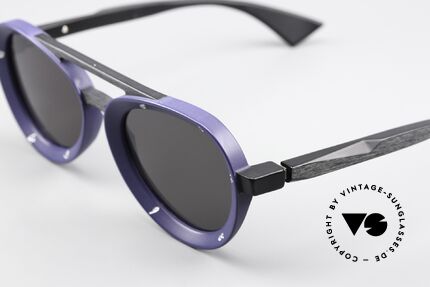 Piero Massaro 373 Matte Black And Matte Blue, combination of art & technology; spring hinges, Made for Men and Women