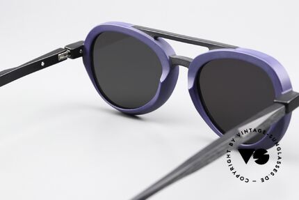 Piero Massaro 373 Matte Black And Matte Blue, unworn model from the 2017 collection + case, Made for Men and Women