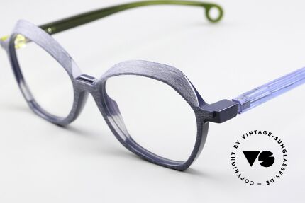 Piero Massaro 912 Ladies Designer Glasses, frame with the colors blue-indigo-green, col. code 575, Made for Women
