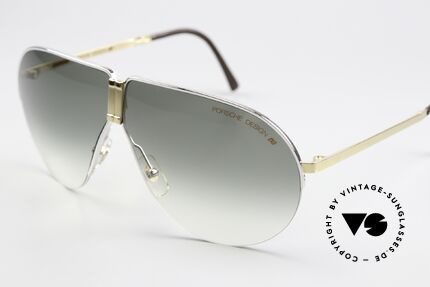 Porsche 5628 Bicolor In Gold And Silver, unworn (like all our vintage PORSCHE Carrera shades), Made for Men