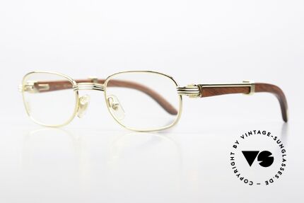 Cartier Breteuil Precious Wood Luxury Specs, made of African Bubinga Wood; one size 50x22 only, Made for Men and Women