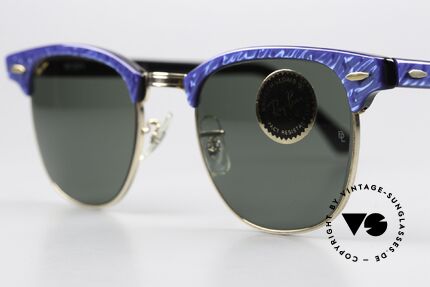 Ray Ban Clubmaster USA Shades Bausch & Lomb, the unisex version with "electric blue" coloring, Made for Men and Women