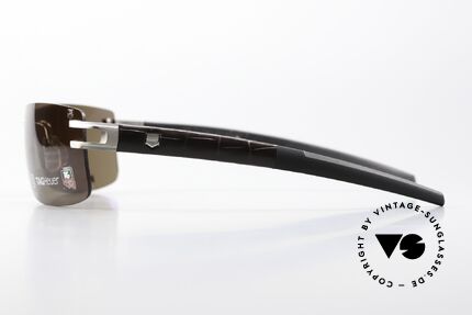 Tag Heuer L-Type 0451 Rimless Luxury Sunglasses, sporty & luxurious 'avant-garde' lifestyle; high-end, Made for Men