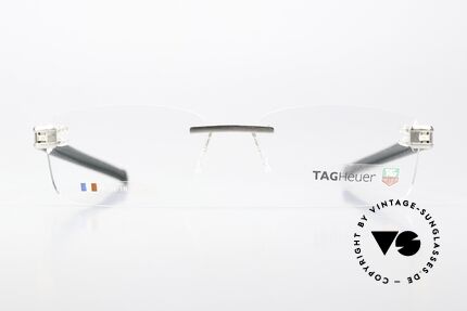 Tag Heuer L-Type 0151 Leather Luxury Eyeglasses, model TH-0151 in size 57-17, 140 made in France, Made for Men