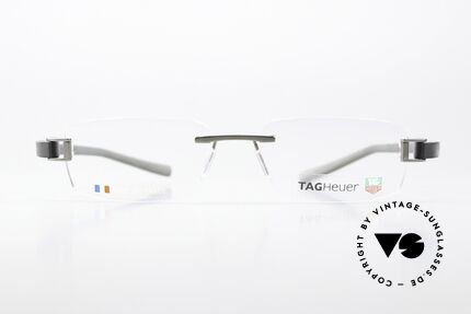 Tag Heuer 7104 Rimless Frame Rubber Temples, extremely sporty rimless glasses for gentlemen, Made for Men