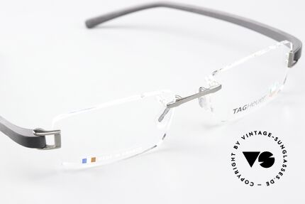Tag Heuer 7104 Rimless Frame Rubber Temples, sporty and luxurious lifestyle for men; high-end, Made for Men