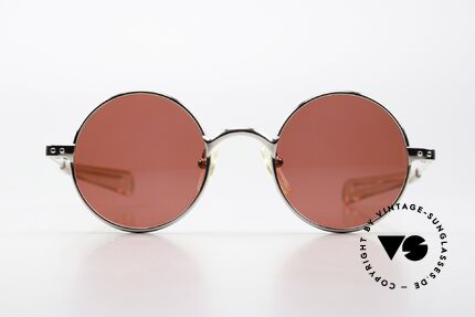 Jean Paul Gaultier 57-0173 Silver Chrome Blood Orange, model 57-0173; size 46/22, col. 2: Silver Chrome, Made for Men and Women