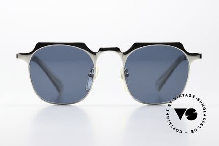 Jean Paul Gaultier 58-0176 Designer Square Panto 90s, model 58-0176; color code 2: Shiny Silver Chrome, Made for Men and Women