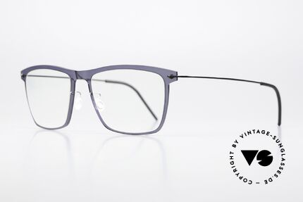 Lindberg 6535 NOW Dark Blue Front Translucid, high quality composite material & titanium temples, Made for Men and Women