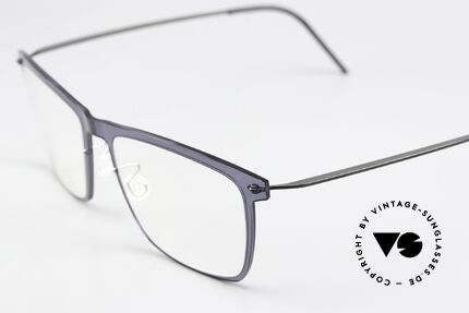 Lindberg 6535 NOW Dark Blue Front Translucid, col. C14 / PU9: dark blue front with dark gray temples, Made for Men and Women