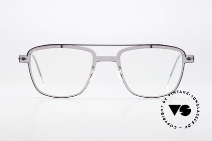 Lindberg 6546 NOW Light Gray Front Translucid, square model 6546, size 50/21 in timeless coloring, Made for Men