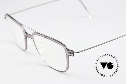 Lindberg 6546 NOW Light Gray Front Translucid, high quality composite material & titanium temples, Made for Men