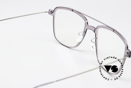Lindberg 6546 NOW Light Gray Front Translucid, unworn designer piece with original Lindberg case, Made for Men