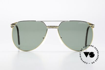 Alpina M42 West Germany Sunglasses, bicolor (gold-silver) frame with striking pattern, Made for Men and Women
