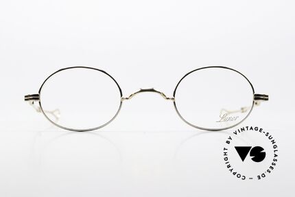 Lunor I 10 Telescopic BC Bicolor Silver & Gold, classy, minimalist eyeglass-frame with timeless elegance, Made for Men and Women
