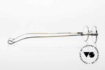 Lunor II 02 Small Frame In Antique Gold, Lunor mod. "02" is also playfully called as "lying ton", Made for Men and Women