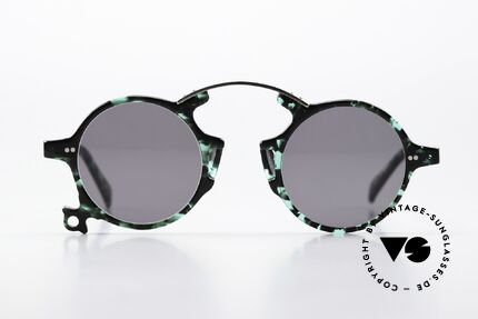 Jean Paul Gaultier 58-0271 With Removable Silver Chain, a piece of time and fashion history from the 1980s, Made for Men and Women