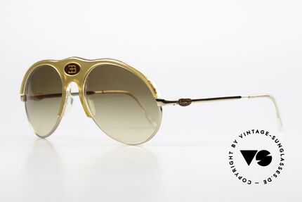 Bugatti 64901 Collector's Shades 70's, LARGE frame (58 size) with central red Bugatti logo, Made for Men