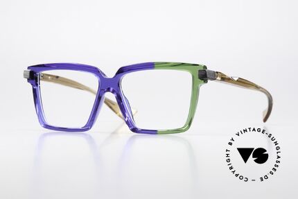 Piero Massaro 915 Designer Frame Blue Green Details