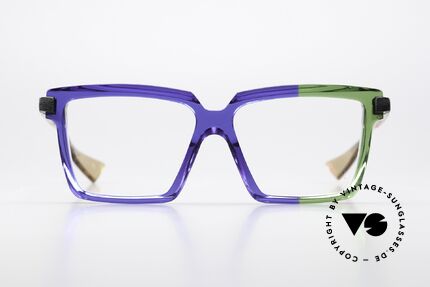 Piero Massaro 915 Designer Frame Blue Green, blue-green and brown designer eyewear; Italy, Made for Women