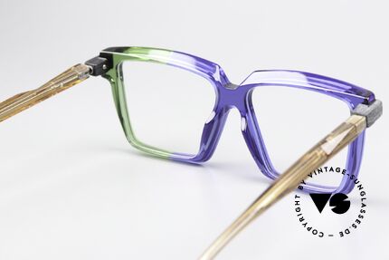 Piero Massaro 915 Designer Frame Blue Green, unworn model from the 2017 collection + PM case, Made for Women