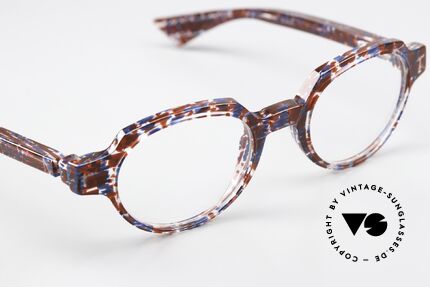 Piero Massaro 432 Patterned Designer Glasses, the frame can be glazed as desired (progressive vision), Made for Men and Women