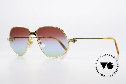 Cartier Panthere G.M. - M New Tricolored Sun Lenses, precious luxury eyeglass-frame; MEDIUM size 56-14, 135, Made for Men and Women