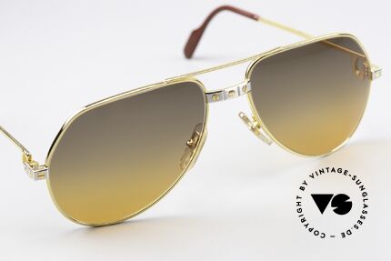 Cartier Vendome Santos - S Desert Storm Sun Lenses, luxury frame (22ct gold-plated) with full orig. packing!, Made for Men and Women