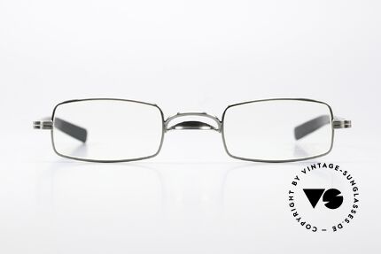 Lunor Swing A 37 Reading Specs Antique Silver, lens height 25mm = reading specs only (NO varifocals), Made for Men