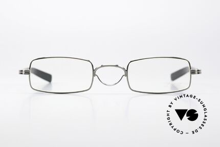 Lunor Swing A 37 Reading Specs Antique Silver, AS = ANTIQUE SILVER (with silver swing bridge), Made for Men