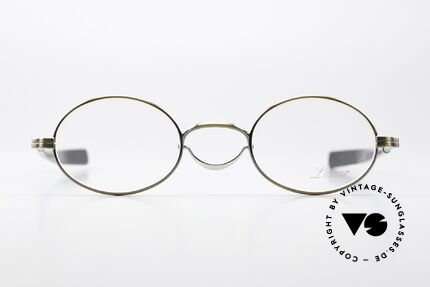 Lunor Swing A 33 Oval Customized Antique Bicolor, swing bridge = homage to the antique glasses from 1900, Made for Men and Women