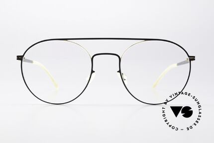 Mykita Minttu Unisex Specs Gold Jetblack, unisex frame from the LITE collection (women & men), Made for Men and Women