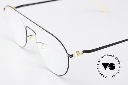 Mykita Minttu Unisex Specs Gold Jetblack, well-known top quality (handmade in Germany, Berlin), Made for Men and Women